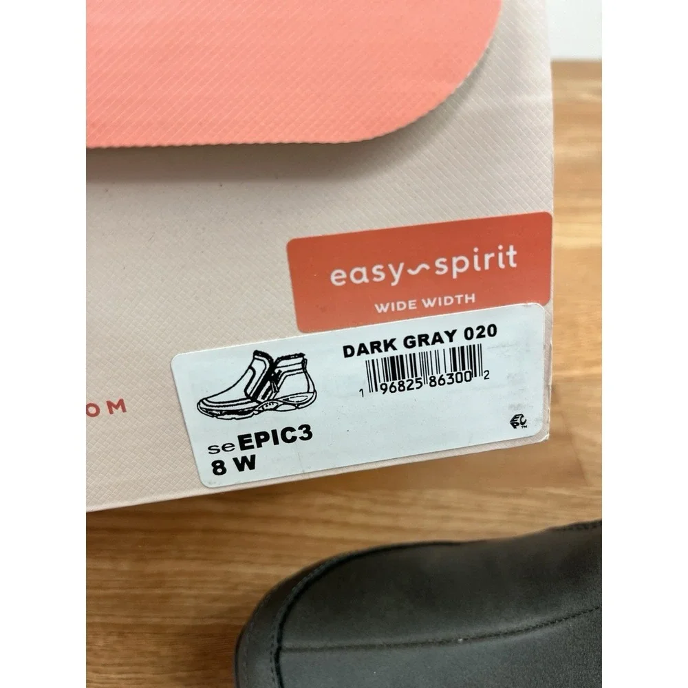 Easy Spirit Epic 3 Cold Weather Booties in Gray, Women's Size 8 WIDE NEW
